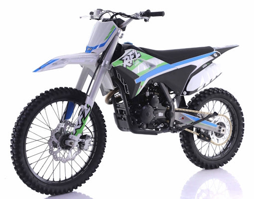 250cc 4-Stroke Dirt Bike with Electric & Kick Start & 21”/18” Off-Road Wheels - THUNDER 250