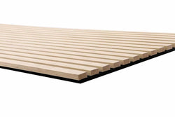 24" x 9' 3D Slat Acoustic Wood Wall Paneling Decorative Soundproof Panels for Walls and Ceilings - White Oak