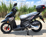 200cc 4 Stroke EFI Gas Moped Scooter Fully Assembled W/ LED Lights - ZINGER 200 BLACK