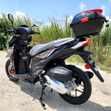 200cc 4 Stroke EFI Gas Moped Scooter Fully Assembled W/ LED Lights - ZINGER 200 BLACK