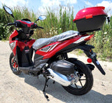 200cc 4 Stroke EFI Gas Moped Scooter Fully Assembled W/ LED Lights - ZINGER 200 RED