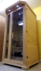 GSI - 1 - 2 Person Sauna Far Infrared Canadian Hemlock Sauna Cabin w/Ceramic Heaters- ZY-001 - Solo