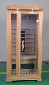 1 - 2 Person Sauna Far Infrared Canadian Hemlock Sauna Cabin w/Ceramic Heaters- ZY-001 - Solo