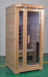 1 - 2 Person Sauna Far Infrared Canadian Hemlock Sauna Cabin w/Ceramic Heaters- ZY-001 - Solo
