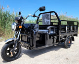 Electric Powered Cargo Truck 1000 Watt Motorized Scooter Moped Truck 3 Wheel Trike Bicycle Scooter - Black