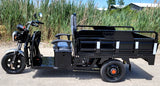 Electric Powered Cargo Truck 1000 Watt Motorized Scooter Moped Truck 3 Wheel Trike Bicycle Scooter - Black
