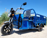 Electric Powered Cargo Truck 1000 Watt Motorized Scooter Moped Truck 3 Wheel Trike Bicycle Scooter - BLUE