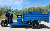 Electric Powered Cargo Truck 1000 Watt Motorized Scooter Moped Truck 3 Wheel Trike Bicycle Scooter - BLUE