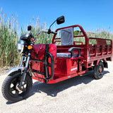 Electric Powered Cargo Truck 1000 Watt Motorized Scooter Moped Truck 3 Wheel Trike Bicycle Scooter - RED