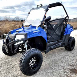 200cc Highlander UTV Fuel Injected Utility Vehicle Gas Golf Cart Alternate Fully Loaded - YK200U - BLUE
