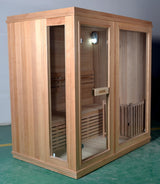 New Traditional Sauna 3 - 4 Person Canadian Hemlock Indoor Wet Dry Steam Sauna