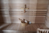 New Traditional Sauna 3 - 4 Person Canadian Hemlock Indoor Wet Dry Steam Sauna