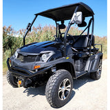 400cc GVX Gas Golf Cart UTV 4x4 With Rear Flip Seat Street Legal Light Package All Wheel Drive - BLACK