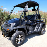 400cc GVX Gas Golf Cart UTV 4x4 With Rear Flip Seat Street Legal Light Package All Wheel Drive - BLACK