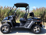 400cc GVX Gas Golf Cart UTV 4x4 With Rear Flip Seat Street Legal Light Package All Wheel Drive - BLACK