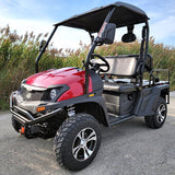 400cc GVX Gas Golf Cart UTV 4x4 With Rear Flip Seat Street Legal Light Package All Wheel Drive - Red