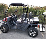 400cc GVX Gas Golf Cart UTV 4x4 With Rear Flip Seat Street Legal Light Package All Wheel Drive - Red