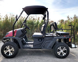 400cc GVX Gas Golf Cart UTV 4x4 With Rear Flip Seat Street Legal Light Package All Wheel Drive - Red