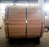 4-6 Person Outdoor Barrel Sauna Hemlock Wood - Wet/Dry - Silver Lake Edition