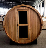 4-6 Person Outdoor Barrel Sauna Hemlock Wood - Wet/Dry - Silver Lake Edition