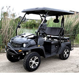 New Gas Golf Cart UTV Hybrid Big Hammer 200 GVX Side by Side UTV With Custom Rims/Tires - Black