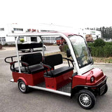 6 Seater Electric Golf Cart Limo LSV Low Speed Vehicle Six Passenger - 60v Skyline Transporter - Red - CDU
