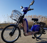 Chopstick 48 Volt 500W Electric Bicycle Scooter Bike Moped With Pedals - BLW CHOPSTICK - BLUE