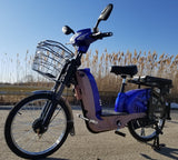 Chopstick 48 Volt 500W Electric Bicycle Scooter Bike Moped With Pedals - BLW CHOPSTICK - BLUE