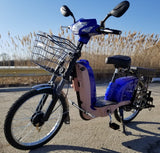 Chopstick 48 Volt 500W Electric Bicycle Scooter Bike Moped With Pedals - BLW CHOPSTICK - BLUE