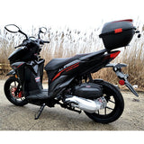 200cc 4 Stroke EFI Gas Moped Scooter W/ LED Lights - CLASH 200 BLACK Without Pedals 182