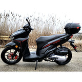 200cc 4 Stroke EFI Gas Moped Scooter W/ LED Lights - CLASH 200 BLACK Without Pedals 182