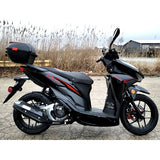 200cc 4 Stroke EFI Gas Moped Scooter W/ LED Lights - CLASH 200 BLACK Without Pedals 182