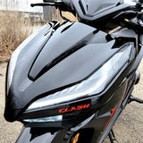 200cc 4 Stroke EFI Gas Moped Scooter W/ LED Lights - CLASH 200 BLACK Without Pedals 182