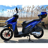 200cc 4 Stroke EFI Gas Moped Scooter W/ LED Lights - CLASH 200 BLUE Without Pedals 182