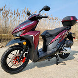 200cc 4 Stroke EFI Gas Moped Scooter W/ LED Lights - CLASH 200 RED Without Pedals 182