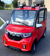 LE Coco Coupe Red Electric Golf Car Small LSV Low Speed Vehicle Golf Cart 4 Seater 60v Scooter Car - LE - RED