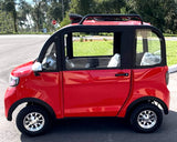 LE Coco Coupe Red Electric Golf Car Small LSV Low Speed Vehicle Golf Cart 4 Seater 60v Scooter Car - LE - RED