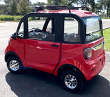 LE Coco Coupe Red Electric Golf Car Small LSV Low Speed Vehicle Golf Cart 4 Seater 60v Scooter Car - LE - RED