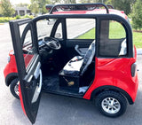 LE Coco Coupe Red Electric Golf Car Small LSV Low Speed Vehicle Golf Cart 4 Seater 60v Scooter Car - LE - RED