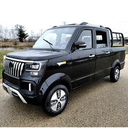 LSV Four Passenger Electric Coco Truck Low Speed Vehicle Golf Cart With AC & Heat - BLACK