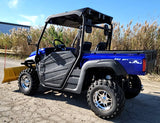 650cc 4x4 UTV Utility Vehicle With Snow Plow & Disc Brakes - ATV Comrade 650 - BLUE