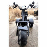 2000W Electric Fat Tire Trike 60V 3 Wheel Scooter Moped Bike w/ Golf Rack Like CityCoco Bike - CT-3G - BLACK