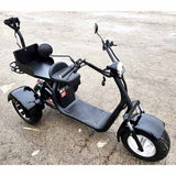 2000W Electric Fat Tire Trike 60V 3 Wheel Scooter Moped Bike w/ Golf Rack Like CityCoco Bike - CT-3G - BLACK