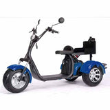 2000W Electric Fat Tire Trike 60V 3 Wheel Scooter Moped Bike w/ Golf Rack Like CityCoco Bike - CT-3G - BLACK