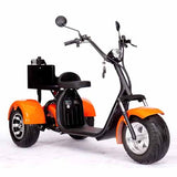 2000W Electric Fat Tire Trike 60V 3 Wheel Scooter Moped Bike w/ Golf Rack Like CityCoco Bike - CT-3G - BLACK