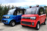 Four Passenger Red Electric Golf Car Small LSV Low Speed Vehicle Golf Cart 4 Seater 60v Coco Coupe Scooter Car With AC & Heat