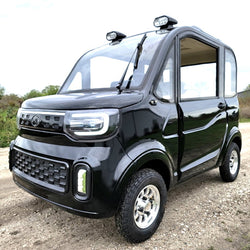 Electric 4 Door Coco Trooper 60v Electric Golf Cart LSV With Rear Trunk Hatch - White Demo Model