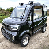 Electric Golf Car 4 Seater Small LSV Low Speed Vehicle Golf Cart 4 Seater 60v Coco Coupe Scooter Car - Black