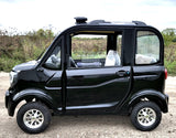 Electric Golf Car 4 Seater Small LSV Low Speed Vehicle Golf Cart 4 Seater 60v Coco Coupe Scooter Car - Black