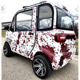 Coco Coupe Blood Splatter Edition 60v Electric 4 Seater Golf Cart LSV Car